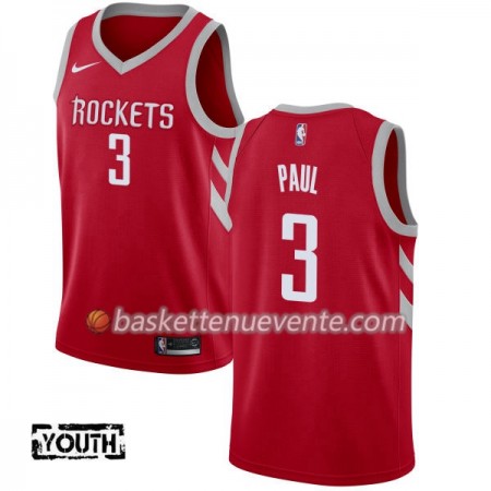 Maillot Basket Houston Rockets Chris Paul 3 Nike 2017-18 Rouge Swingman - Enfant